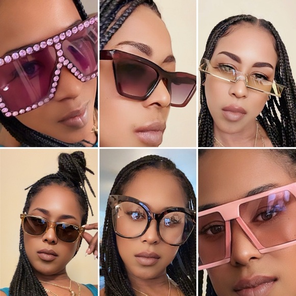 Stylish Gold Geometric Sunglasses - Picture 11 of 11